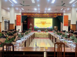 Hội nghị đánh giá tình hình kết quả công tác 2 tháng triển khai công an xã theo mô hình tổ chức mới