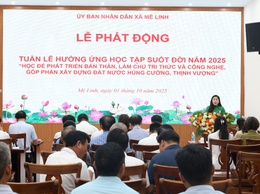Mê Linh tổ chức Lễ phát động tuần lễ hưởng ứng học tập suốt đời năm 2025