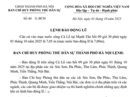 LỆNH BÁO ĐỘNG LŨ TRÊN SÔNG CÀ LỒ