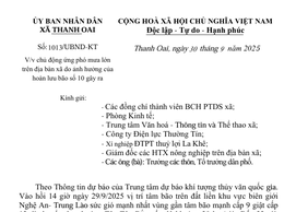 Chủ động ứng phó mưa lớn trên địa bàn xã do ảnh hưởng của hoàn lưu bão số 10 gây ra