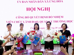 ỨNG HOÀ CÔNG BỐ QUYẾT ĐỊNH BỔ NHIỆM VIÊN CHỨC LÃNH ĐẠO QUẢN LÝ TRƯỜNG HỌC.