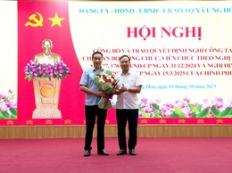 ỨNG HOÀ CÔNG BỐ VÀ TRAO QUYẾT ĐỊNH NGHỈ CÔNG TÁC CHO 21 CÁN BỘ, CÔNG CHỨC, VIÊN CHỨC.