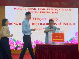 Khương Đình: Phát động ủng hộ đồng bào bị thiệt hại do cơn bão số 10, 11
