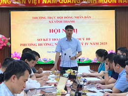 Thường trực Hội đồng nhân dân xã Vĩnh Thanh tổ chức sơ kết hoạt động quý III và Triển khai phương hướng nhiệm vụ quý IV năm 2025