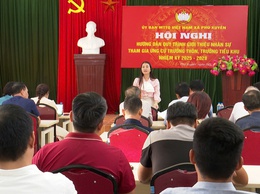 Hội nghị hướng dẫn quy trình giới thiệu nhân sự tham gia ứng cử Trưởng thôn, Trưởng tiểu khu, nhiệm kỳ 2025-2028