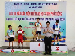XÃ HỒNG VÂN TỔ CHỨC THÀNH CÔNG GIẢI ĐÁ CẦU HỌC SINH (TRONG KHUÔN KHỔ ĐẠI HỘI TDTT XÃ HỒNG VÂN LẦN THỨ I – NĂM 2025)