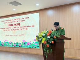 Công an phường Cầu Giấy triển khai phương án bảo vệ Đại hội Đảng bộ thành phố Hà Nội lần thứ XVIII