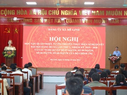 Xã Mê Linh tổ chức hội nghị học tập, quán triệt, tuyên truyền thực hiện các Nghị quyết