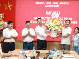 Đảng ủy – HĐND – UBND – Ủy ban MTTQ xã Minh Châu tổ chức buổi gặp mặt kỷ niệm Ngày truyền thống các ngành Tổ chức, Dân vận, Kiểm tra, Văn phòng