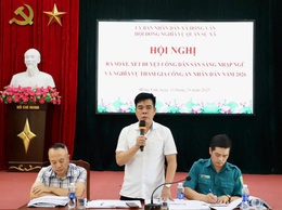 HỘI NGHỊ XÉT DUYỆT CÔNG DÂN TRONG ĐỘ TUỔI SẴN SÀNG NHẬP NGŨ VÀ CÔNG DÂN NGHĨA VỤ THAM GIA CÔNG AN NHÂN DÂN NĂM 2026 XÃ HỒNG VÂN 