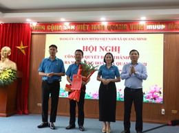 Công bố thành lập Công đoàn xã Quang Minh