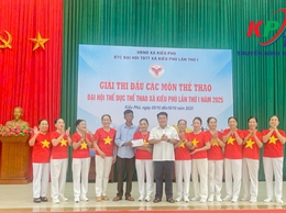 Hơn 150 hội viên người cao tuổi xã Kiều Phú tham gia thi Thể dục Dưỡng sinh trong khuôn khổ Đại hội Thể dục thể thao lần thứ I năm 2025