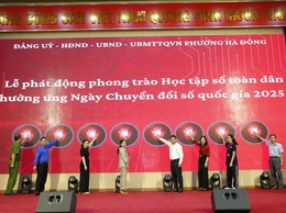 Phường Hà Đông phát động phong trào Học tập số toàn dân hưởng ứng Ngày Chuyển đổi số quốc gia năm 2025
