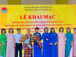TRƯỜNG THCS VĨNH HƯNG TỔ CHỨC LỄ KHAI MẠC HỘI THI GIÁO VIÊN DẠY GIỎI CẤP TRƯỜNG NĂM HỌC 2025 - 2026