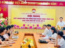 Uỷ ban MTTQ Việt Nam phường Phúc Lợi tổ chức hội nghị tiếp nhận ủng hộ đồng bào bị thiệt hại do cơn bão số 10, 11
