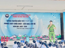 Tăng cường tuyên truyền, nâng cao ý thức phòng cháy chữa cháy và cứu nạn cứu hộ tại trường tiểu học Triều Khúc.