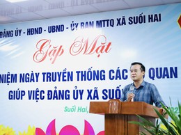 Đảng ủy xã Suối Hai tổ chức gặp mặt kỷ niệm ngày truyền thống các ngành xây dựng Đảng