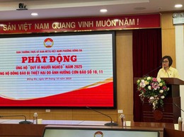 UB MTTQ phường Đống Đa phát động ủng hộ đồng bào bị thiệt hại do cơn bão số 10,11