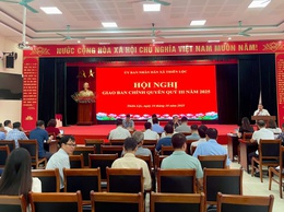 UBND xã Thiên Lộc tổ chức hội nghị giao ban công tác chính quyền Quý III năm 2025.