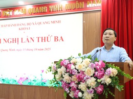 Ban Chấp hành Đảng bộ xã Quang Minh tổ chức hội nghị lần thứ Ba