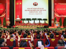 CHÀO MỪNG ĐẠI HỘI ĐẠI BIỂU ĐẢNG BỘ THÀNH PHỐ HÀ NỘI LẦN THỨ XVIII, NHIỆM KỲ 2025 - 2030