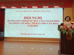 Hội nghị triển khai xét tặng các danh hiệu “Gia đình văn hóa”, “Tổ dân phố văn hóa” năm 2025 Phường Bạch Mai năm 2025
