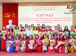 Ban vì sự tiến bộ Phụ nữ xã Kiều Phú tổ chức gặp mặt nữ lãnh đạo, cán bộ chủ chốt nhân kỷ 95 năm ngày thành lập hội liên hiệp phụ nữ Việt Nam