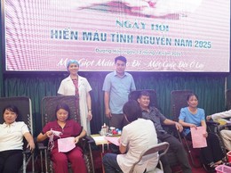 263 đơn vị máu an toàn trong Ngày hội Hiến máu tình nguyện năm 2025 tại xã Dương Hoà 