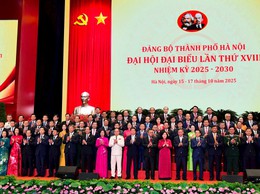 Bế mạc Đại hội đại biểu Đảng bộ thành phố Hà Nội khóa XVIII, nhiệm kỳ 2025-2030