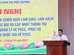 Giao ban tiến độ thực hiện chiến dịch làm giàu, làm sạch dữ liệu Quốc gia về đất đai và cập nhật thông tin cơ sở thuộc diện quản lý về PCCC
