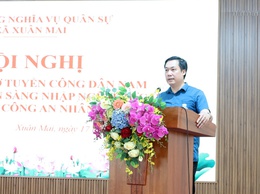 Xuân Mai tổ chức hội nghị xét duyệt, sơ tuyển công dân nam trong độ tuổi sẵn sàng nhập ngũ, thực hiện nghĩa vụ tham gia công an nhân dân năm 2026