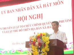 Xã Hát Môn tổ chức hội nghị tuyên truyền, phổ biến giáo dục pháp luật năm 2025