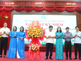 XÃ THẠCH THẤT TỔ CHỨC HỘI NGHỊ KỶ NIỆM 95 NĂM NGÀY THÀNH LẬP HỘI LIÊN HIỆP PHỤ NỮ VIỆT NAM