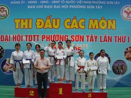 Sơn Tây: 120 vận động viên tranh tài giải Karate 2025