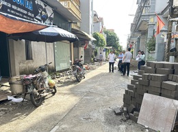 HĐND xã Thư Lâm khảo sát tiến độ các công trình đầu tư công trên địa bàn xã