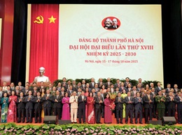 Đại hội đại biểu Đảng bộ thành phố Hà Nội lần thứ XVIII, nhiệm kỳ 2025-2030 thành công tốt đẹp
