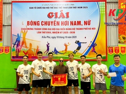 Giải Bóng chuyền hơi Nam, Nữ xã Kiều Phú kết thúc thành công tốt đẹp