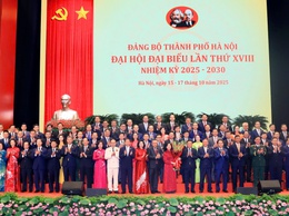 Bế mạc Đại hội đại biểu Đảng bộ thành phố Hà Nội khóa XVIII, nhiệm kỳ 2025-2030