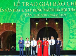 Báo Hànộimới giành giải A - Giải báo chí về Phát triển văn hóa và xây dựng người Hà Nội thanh lịch, văn minh lần thứ VIII