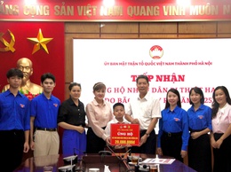 ỦY BAN MẶT TRẬN TỔ QUỐC - ĐOÀN TN - HỘI ĐỒNG ĐỘI XÃ THANH TRÌ ỦNG HỘ ĐỒNG BÀO BỊ ẢNH HƯỞNG BỞI BÃO LŨ NĂM 2025