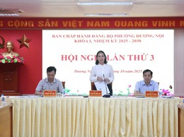 Ban Chấp hành Đảng bộ phường Dương Nội tổ chức thành công Hội nghị lần thứ ba