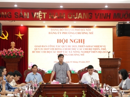 Đảng uỷ phường Chương Mỹ giao ban công tác quý III/2025, triển khai nhiệm vụ trọng tâm quý IV/2025