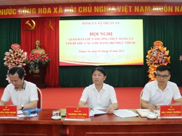 Hội nghị giao ban giữa Thường trực Đảng ủy xã Thuận An với Bí thư các Chi bộ, Đảng bộ trực thuộc