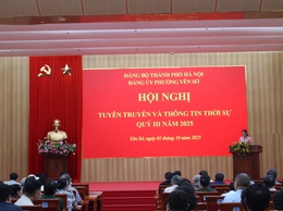 Đảng ủy phường Yên Sở tổ chức Hội nghị nghe thông tin thời sự trong nước và quốc tế quý III/2025