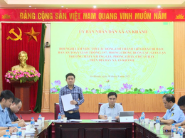 UBND xã An Khánh tổ chức hội nghị làm việc với các đồng chí thành viên các Ban Chỉ đạo: An toàn giao thông, 197, Phòng chống buôn lậu, gian lận thương mại và hàng giả, phòng cháy chữa cháy.