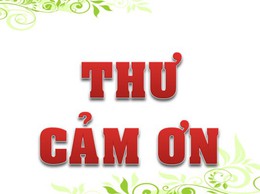 Thư cảm ơn