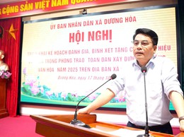 UBND xã triển khai kế hoạch đánh giá, bình xét, xét tặng các danh hiệu văn hoá trong phong trào “Toàn dân đoàn kết xây dựng đời sống văn hoá” năm 2025 