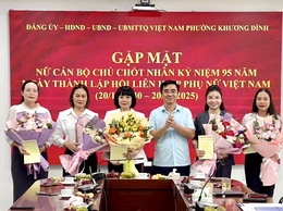 Khương Đình: Gặp mặt nữ cán bộ chủ chốt nhân kỷ niệm 95 năm thành lập Hội Liên hiệp Phụ nữ Việt Nam