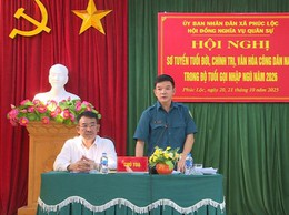 Xã Phúc Lộc: Sơ tuyển chính trị, đạo đức, văn hoá, công dân nam trong độ tuổi sẵn sàng nhập ngũ năm 2026 trên địa bàn