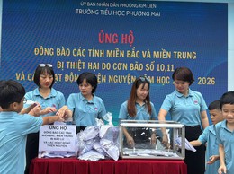 Trường Tiểu học Phương Mai lan tỏa yêu thương – Hướng về miền Bắc, miền Trung thân yêu